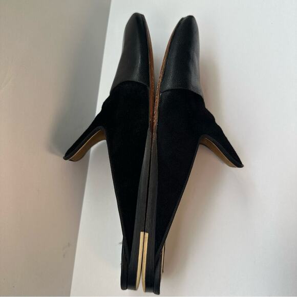 rag & bone Sabine Mule EU 38 Slides Flats Black Leather & Suede - Picture 3 of 9